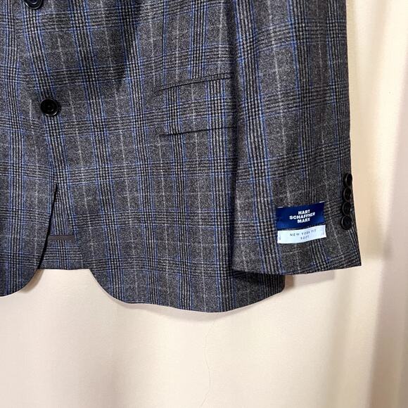 Hart Schaffner Marx Brushed plaid regular Fit Sport Coat  Sz 44R - Picture 7 of 8